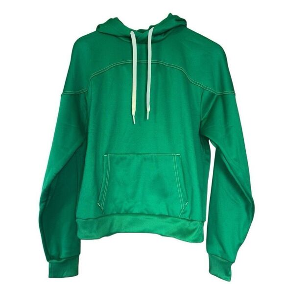 Adidas STM pullover hoodie women’s large tea green white new - Picture 1 of 12
